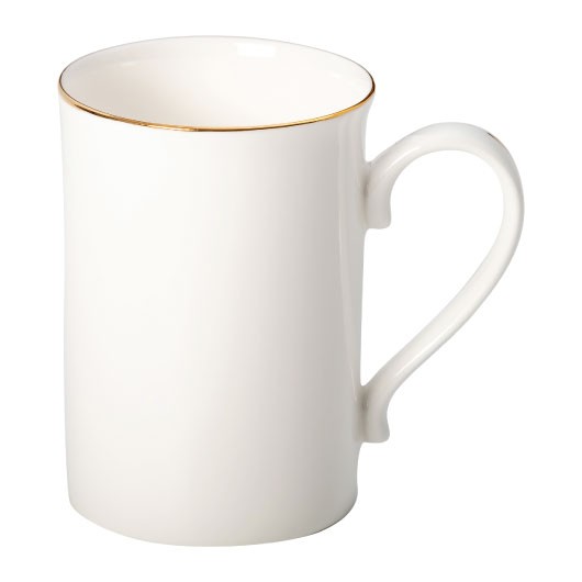 Vera Coffee Mugs White Gold